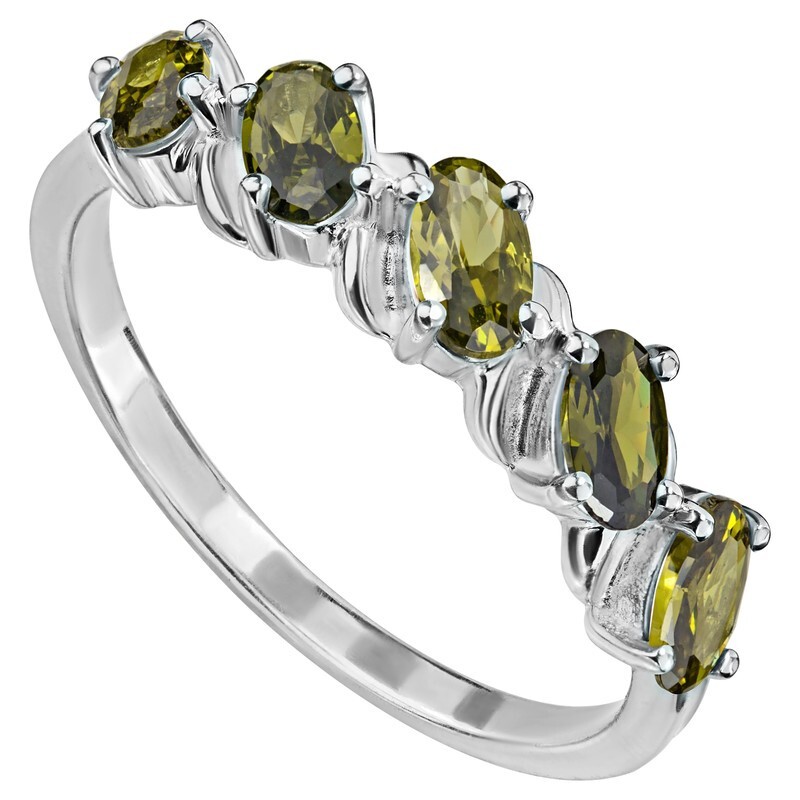 Кольцо из серебра с кристаллом ювелирным 19,5 LAZURIT-ONLINE 826100