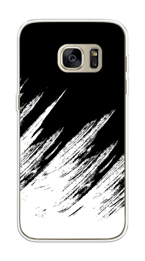 

Чехол Awog на Samsung Galaxy S7 "Черно белые брызги", Черный;белый;бежевый, 24550-3