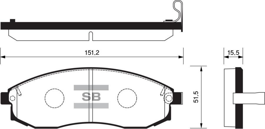 

Колодки NISSAN MAXIMA 91-00/MITSUBISHI L200 96->