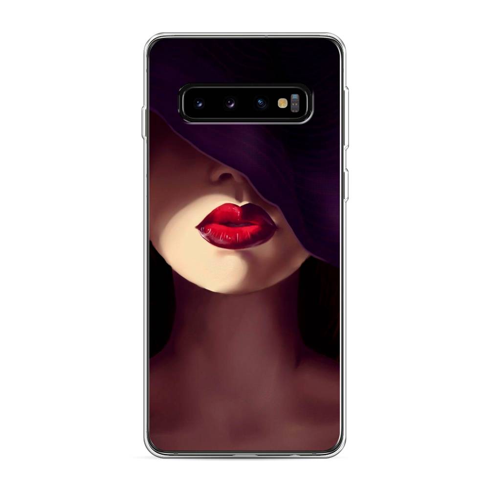 фото Чехол awog "красные губы" для samsung galaxy s10