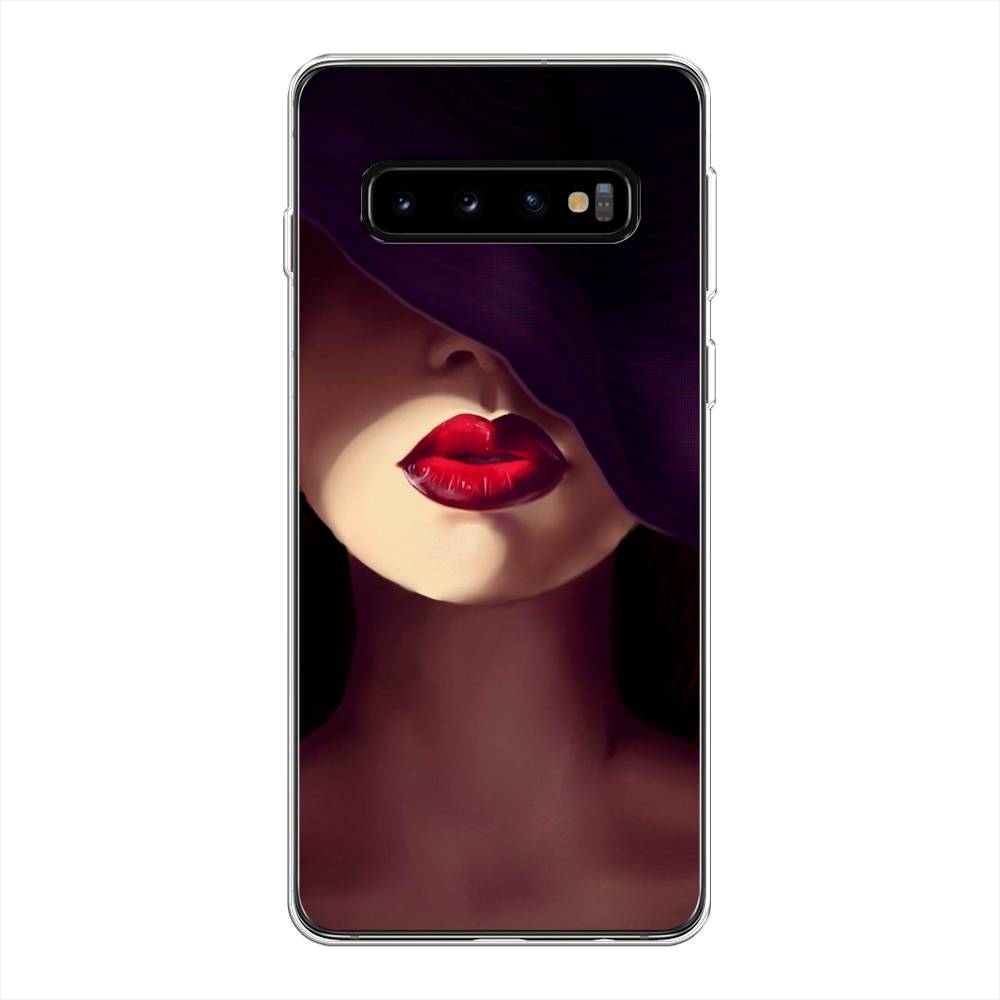 фото Чехол awog "красные губы" для samsung galaxy s10 +