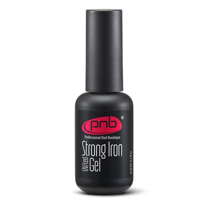 

Гель-база для ногтей PNB Strong Iron Gel конструирующий UV LED прозрачный 8 мл, Strong Iron Gel 8ml