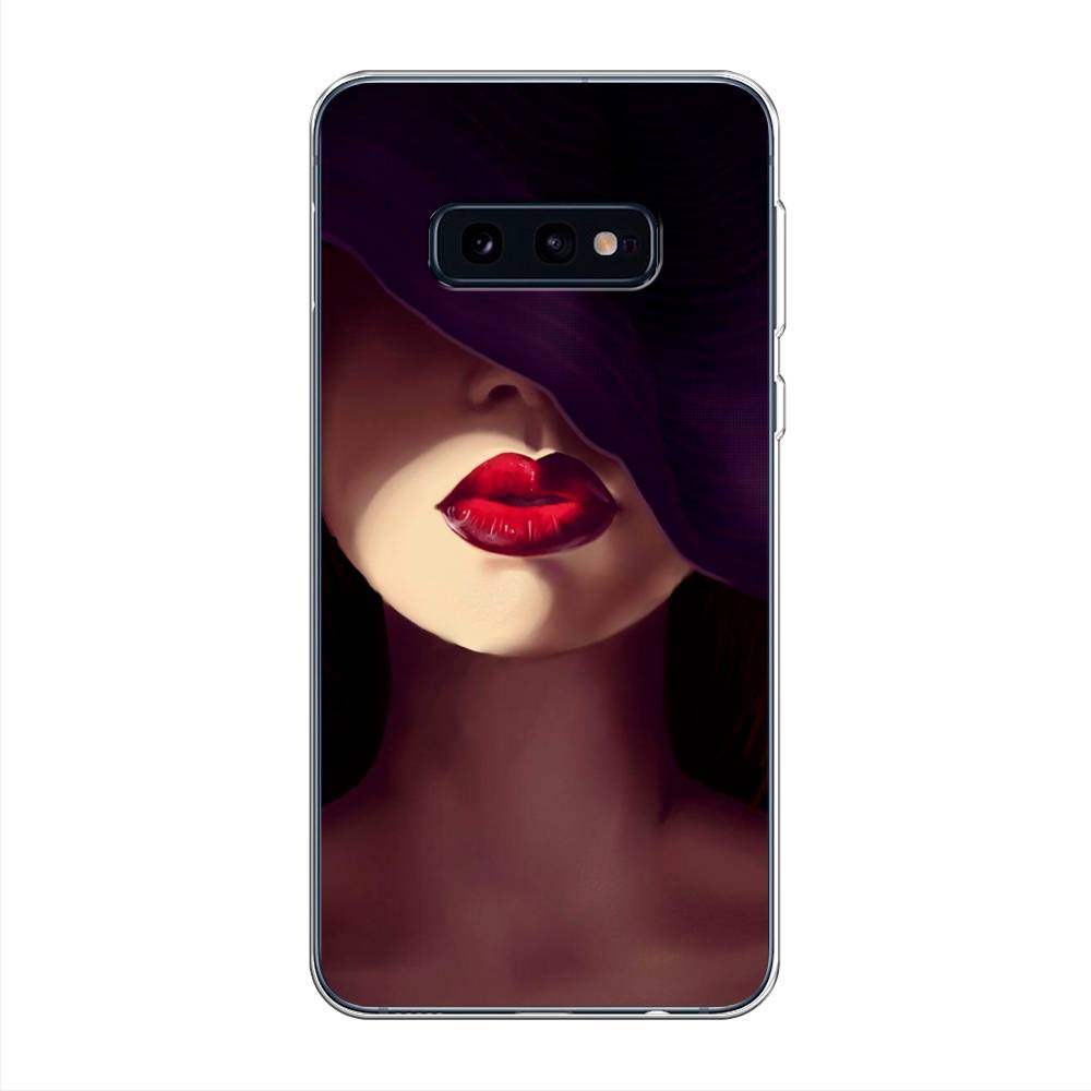 фото Чехол awog "красные губы" для samsung galaxy s10e