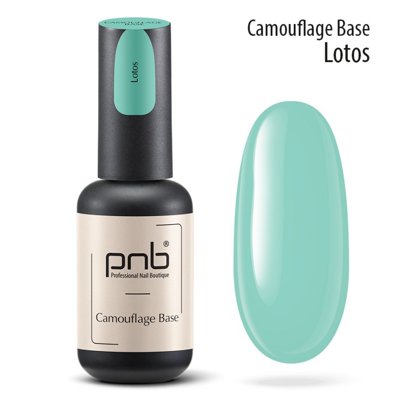 Купить База для ногтей PNB Camouflage Base камуфлирующая каучуковая UV LED мятный 7-free 8 мл, Camouflage Base 8 ml