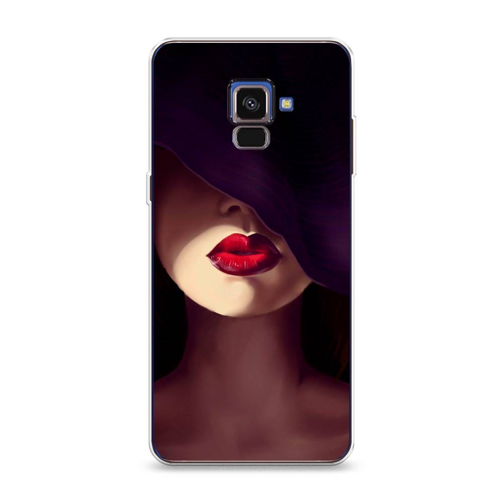 

Чехол Awog на Samsung Galaxy A8 2018 "Красные губы", Разноцветный, 25450-7
