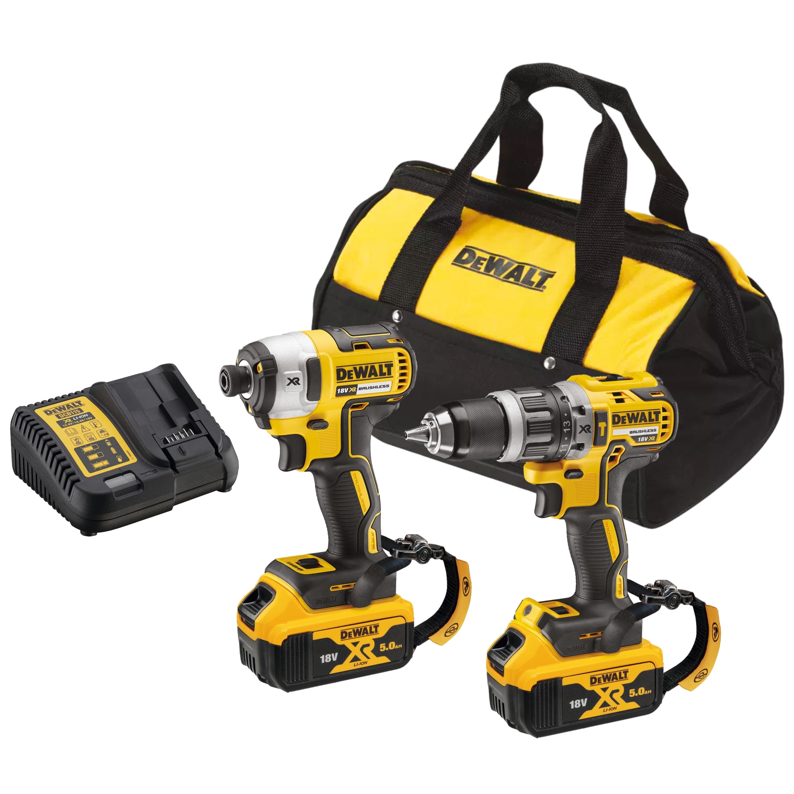 Набор DEWALT аккумуляторная дрель-шуруповерт DCD796 итударный шуруповерт DCK266P2LR 5626000₽