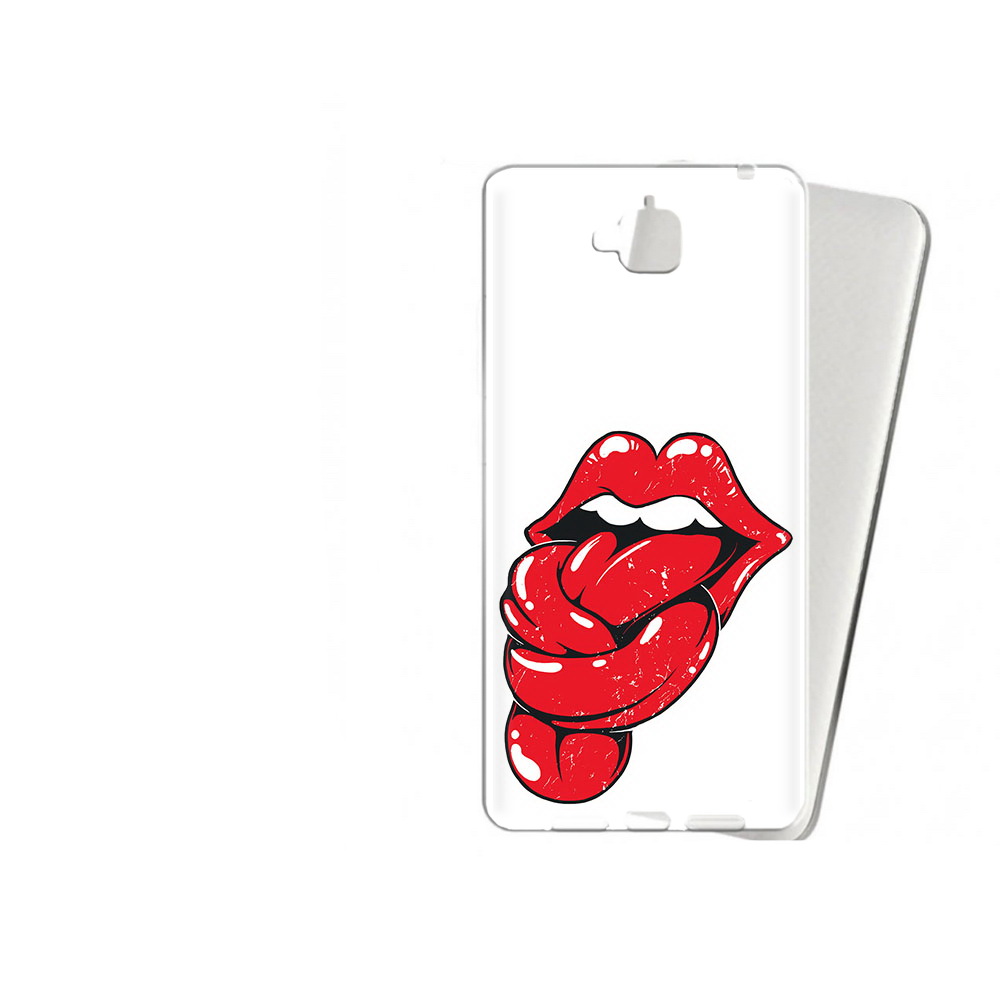 

Чехол MyPads Tocco для Huawei Enjoy 5 яркие губы с языком (PT24942.37.705), Прозрачный, Tocco