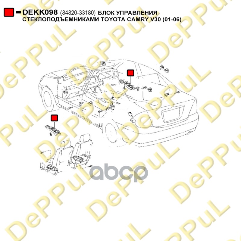 Блок Управления Стеклоподъемниками Toyota Camry V30 (01-06) DePPuL арт. DEKK098
