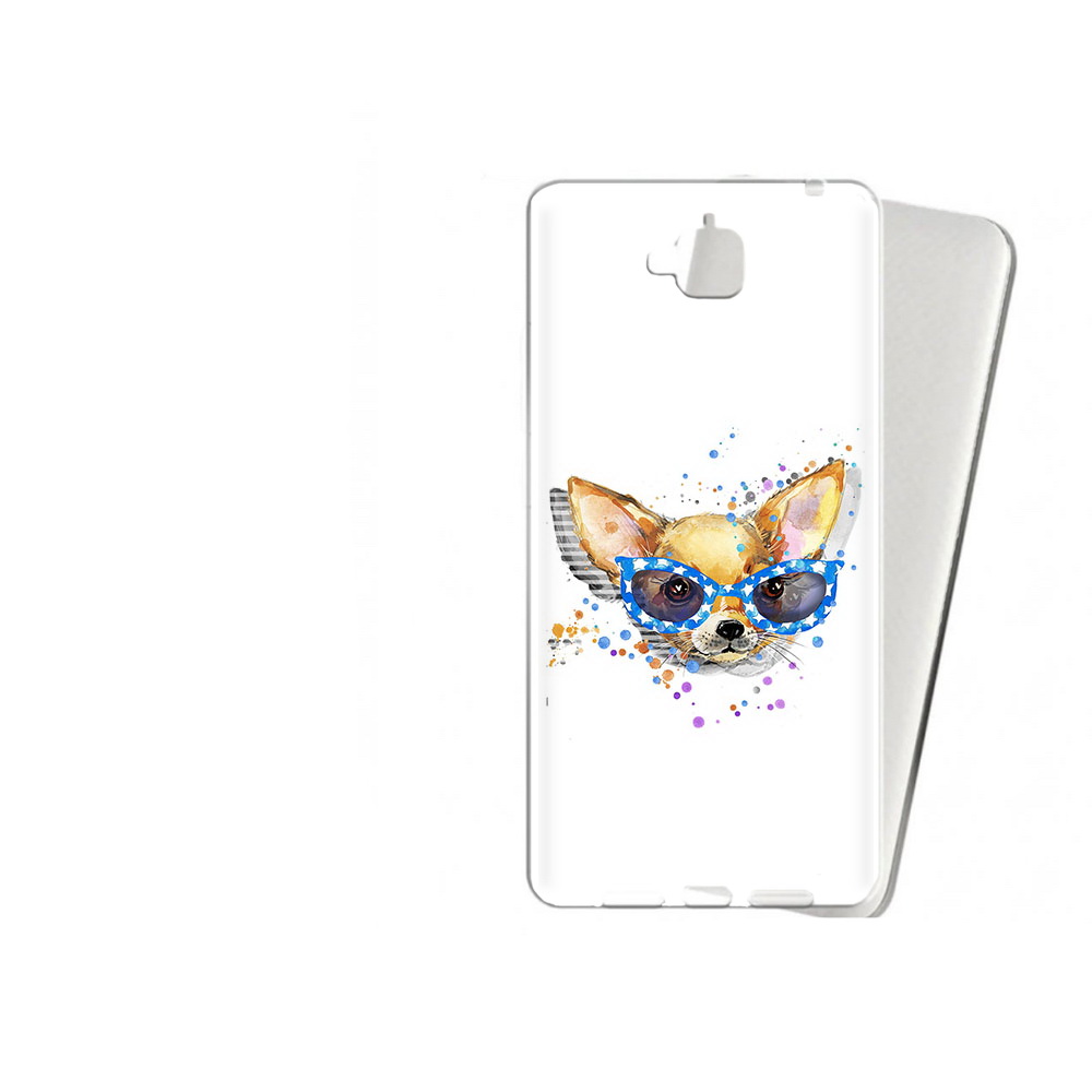 

Чехол MyPads Tocco для Huawei Enjoy 5 чихуа-хуа в очках (PT24942.37.691), Прозрачный, Tocco