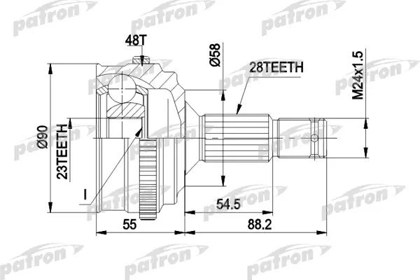 

Шрус PATRON PCV1179