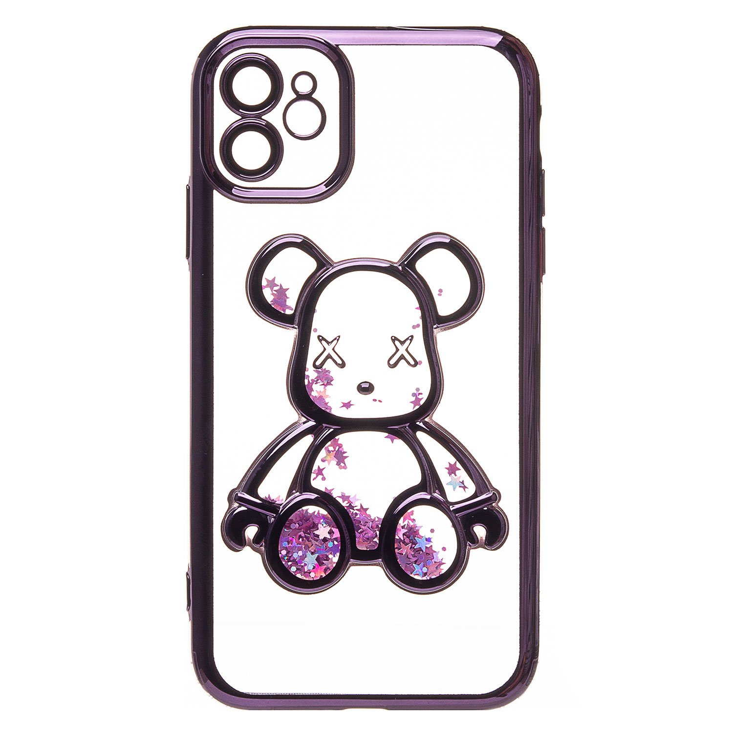 

Чехол для iPhone 11 силиконовый Мишка <фиолетовый>