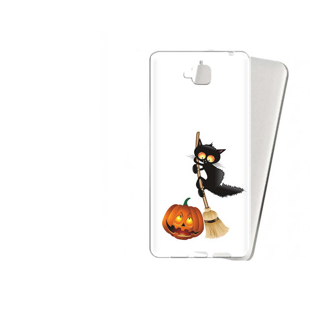 

Чехол MyPads Tocco для Huawei Enjoy 5 хэлуинский котик (PT24942.37.667), Прозрачный, Tocco