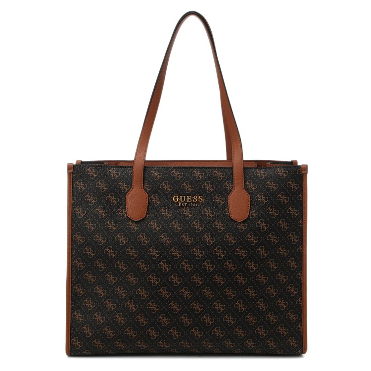 

Сумка тоут женская Guess HWQN8665240, темно-коричневый, Черный, HWQN8665240