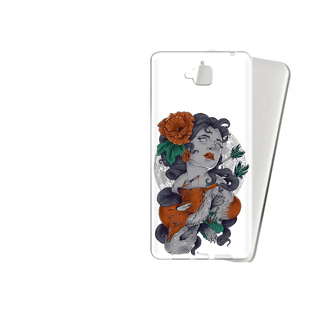 

Чехол MyPads Tocco для Huawei Enjoy 5 темная девушка с лисой (PT24942.37.639), Прозрачный, Tocco