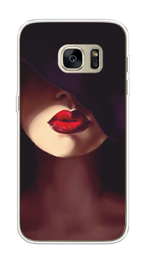 

Чехол Awog на Samsung Galaxy S7 "Красные губы", Черный;бежевый;красный, 24550-7