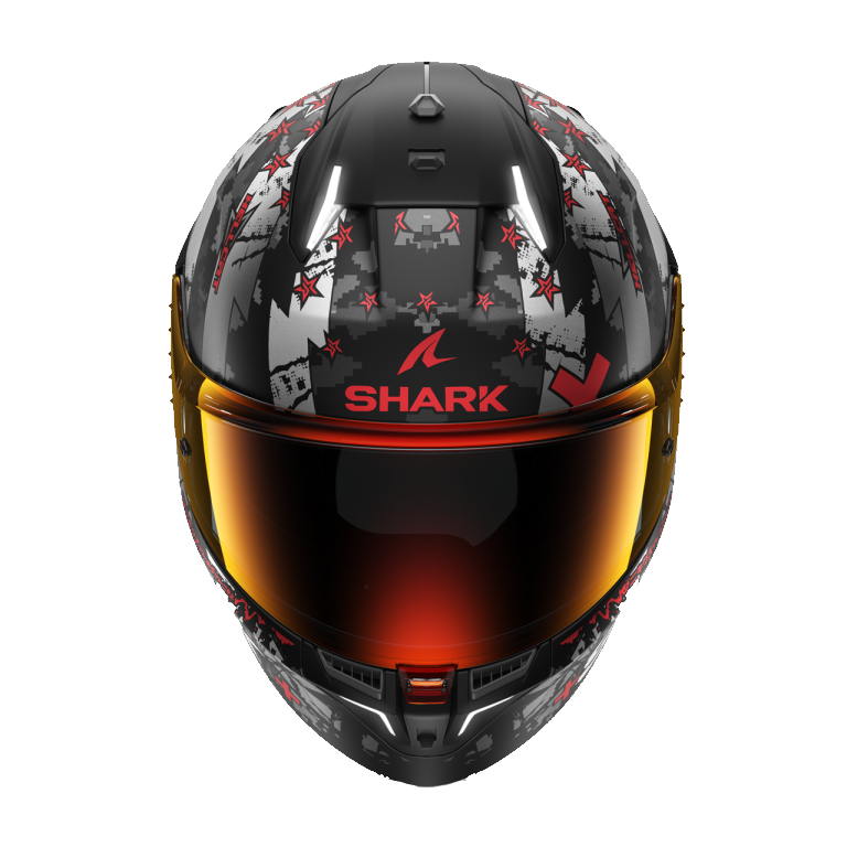 Шлем Shark SKWAL I3 HELLCAT MAT Black/Chrome/Red матовый XL