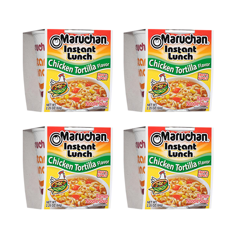 Лапша быстрого приготовления Маручан Инстант Ланч курица и тортилья (4 шт. по 64 г)