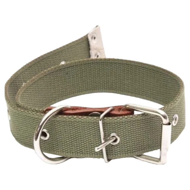 Ошейник для собак Бим ВМ180025 зеленый брезентовый, ширина 2,5см