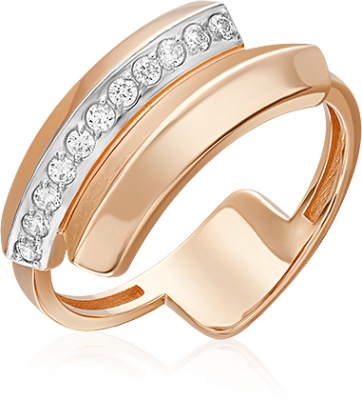 

Кольцо из золота р. 18,5 PLATINA jewelry 01-5667-00-401-1110, фианит, 01-5667-00-401-1110