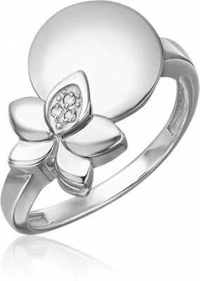 

Кольцо из золота р.  PLATINA jewelry 01-5610-00-101-1120, бриллиант, 01-5610-00-101-1120