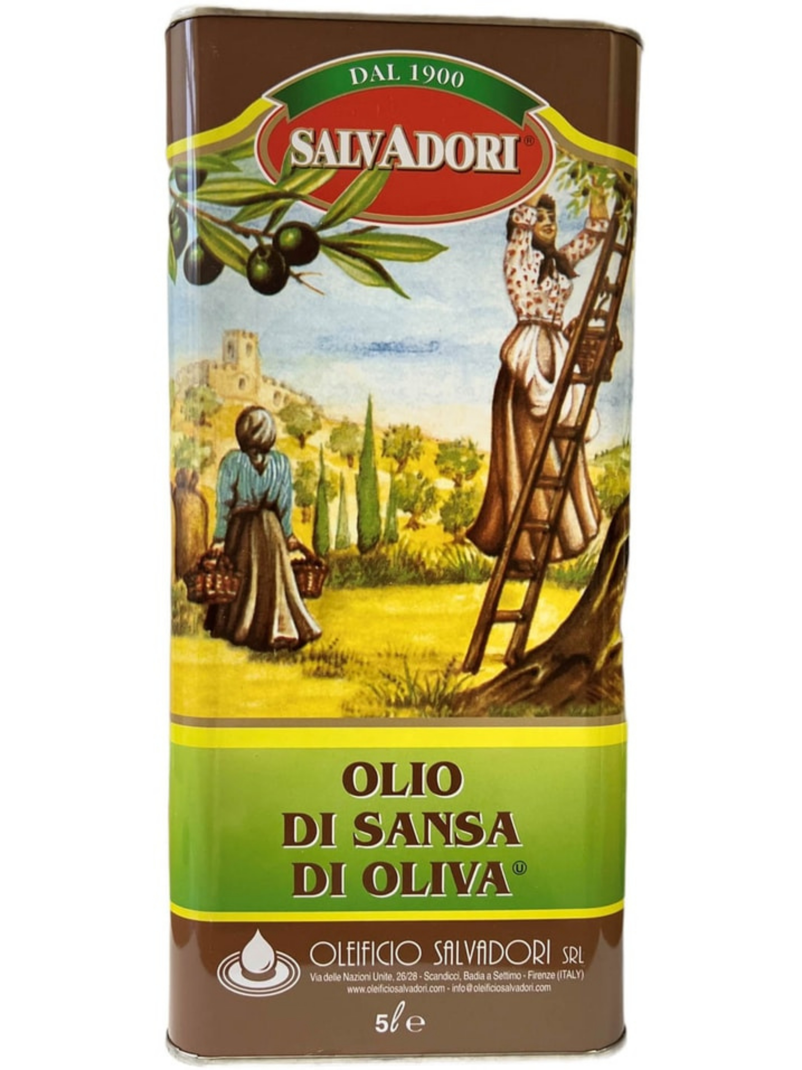 Масло SALVADORI оливковое рафинированное OLIO DI SANSA, 5000 мл, ПЭТ