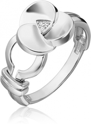 

Кольцо из золота р. 19,5 PLATINA jewelry 01-5608-00-101-1120, бриллиант, 01-5608-00-101-1120