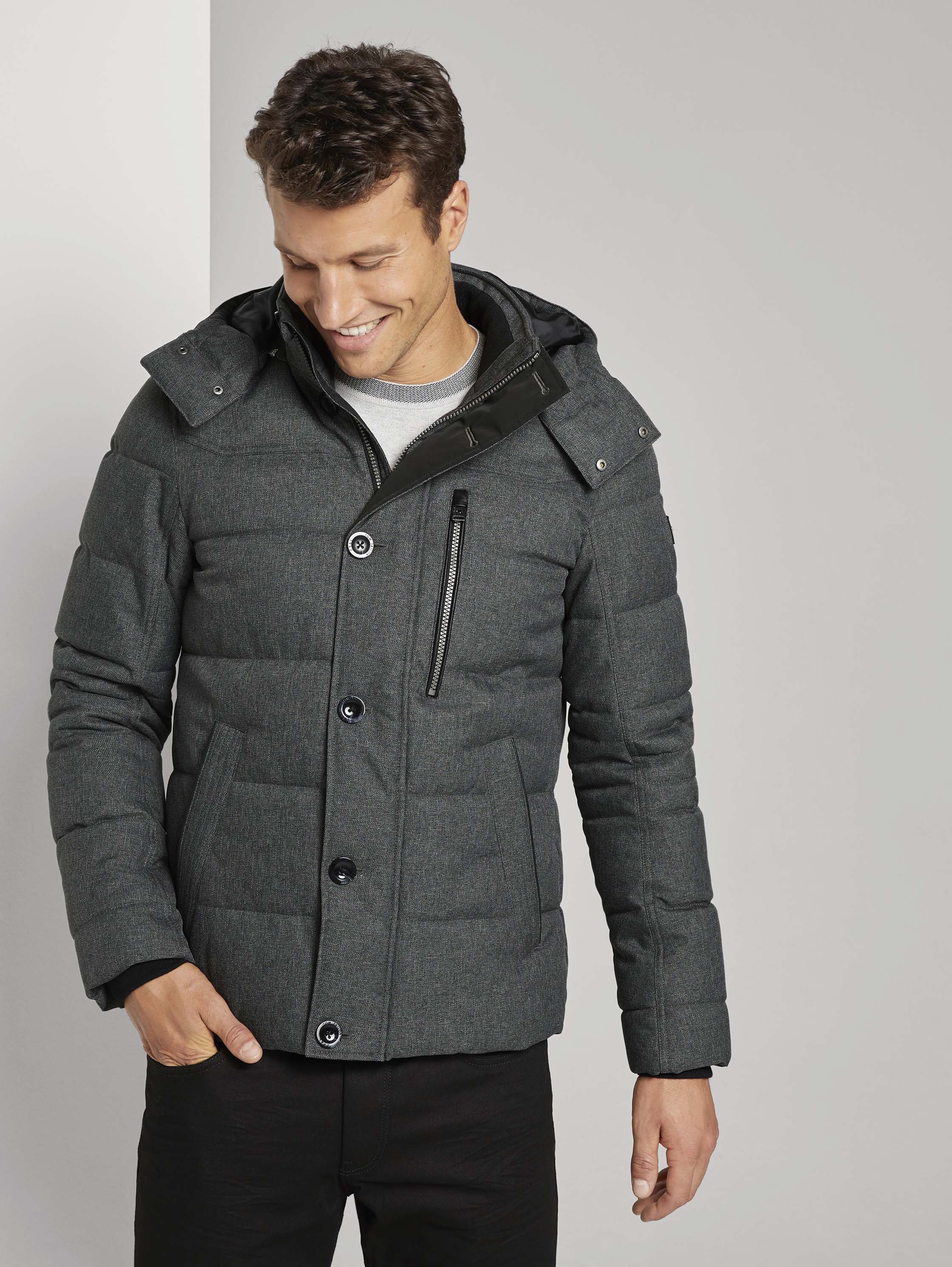 

Куртка мужская TOM TAILOR 1023593 серая XXL, 1023593