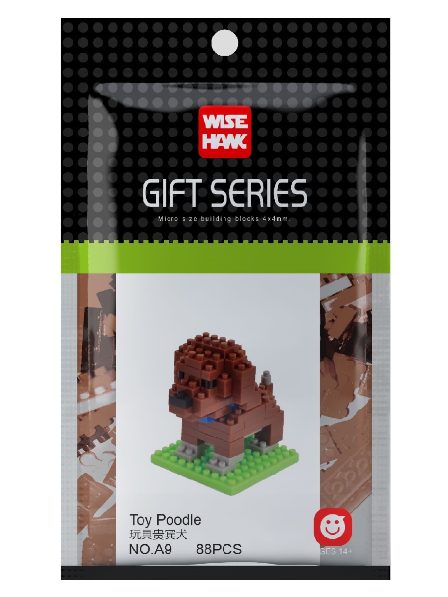 фото Конструктор wisehawk той-пудель 88 деталей a9 toy poodle gift series