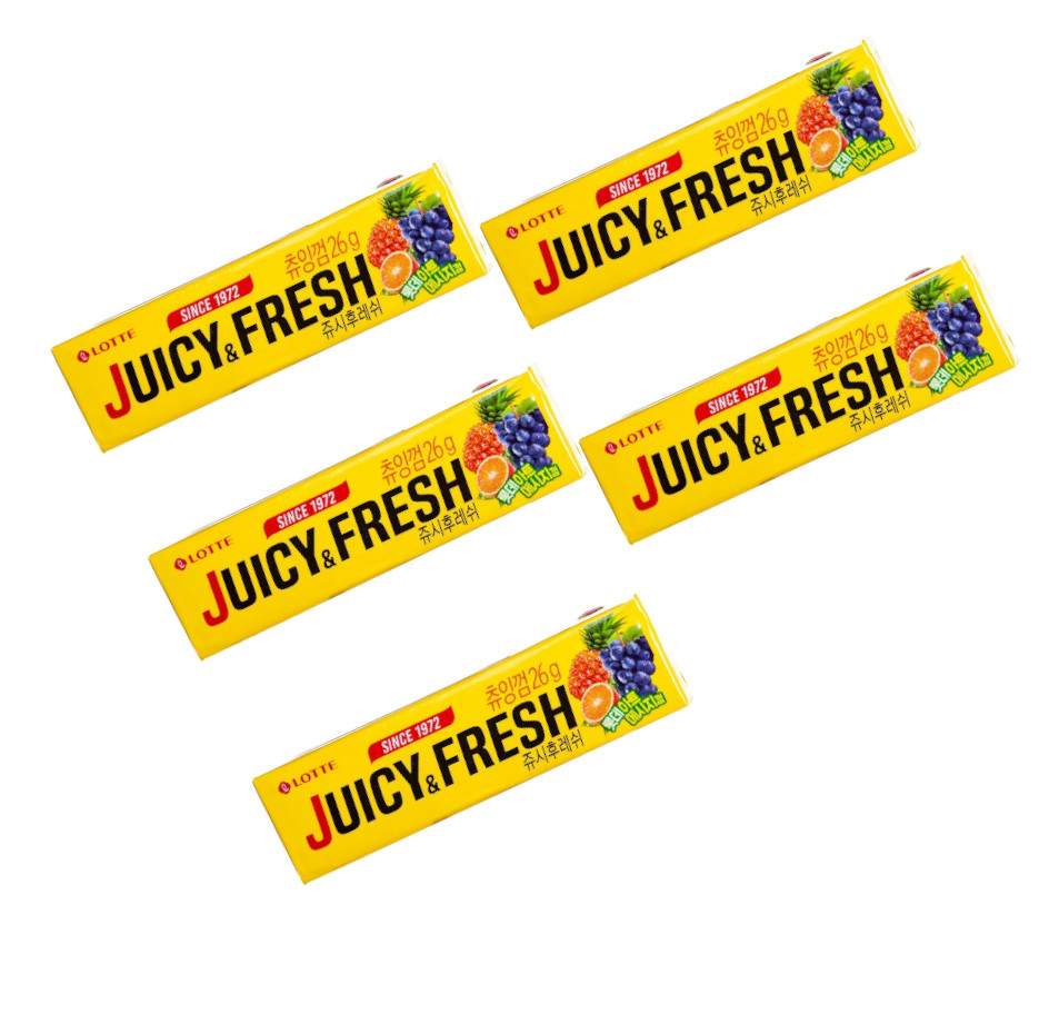 Жевательная резинка, Lotte Juicy&Fresh, 5 шт по 26 г