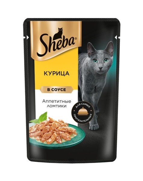 

Влажный корм для кошек Sheba, ломтики с курицей в соусе, 75 г, Pleasure