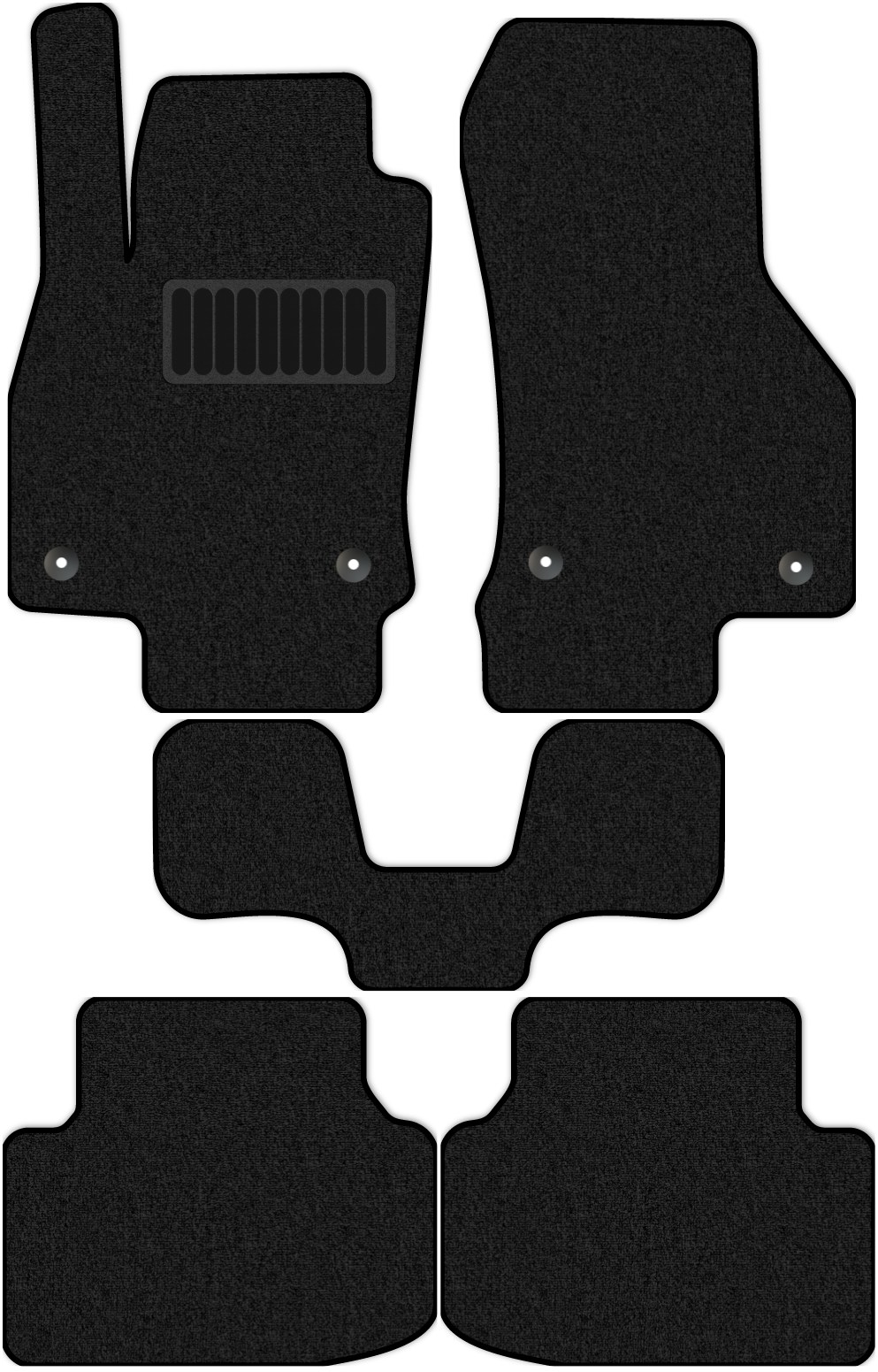 фото Коврики allmone "comfort" для skoda octavia iii (a7) 2012 - н.в. черн 5 шт. шкода октавия