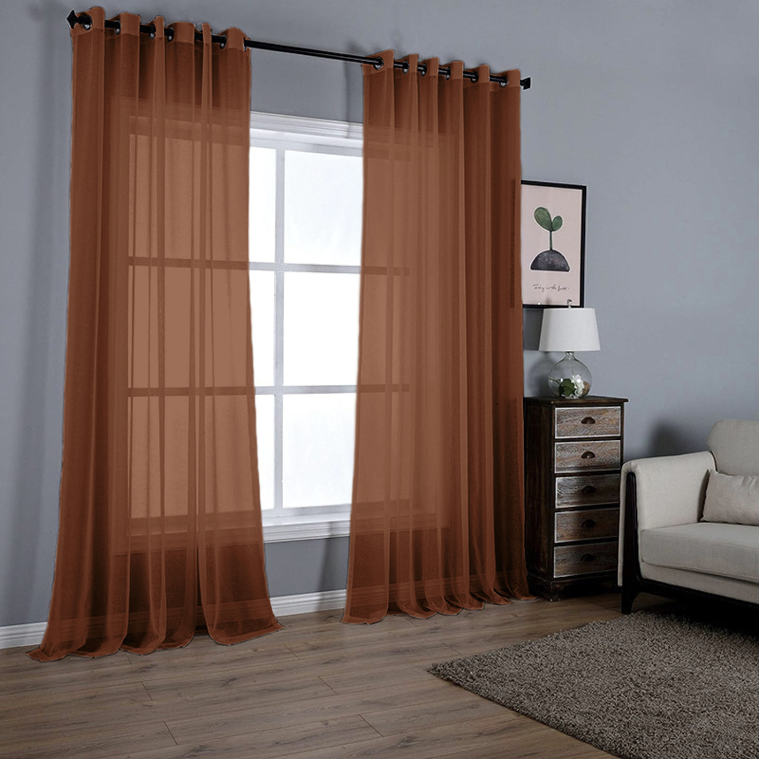 

Тюль Глубокое Озеро Т-ЛЮВ-1 300x240 шоколадный 2шт, Т-ЛЮВ-1