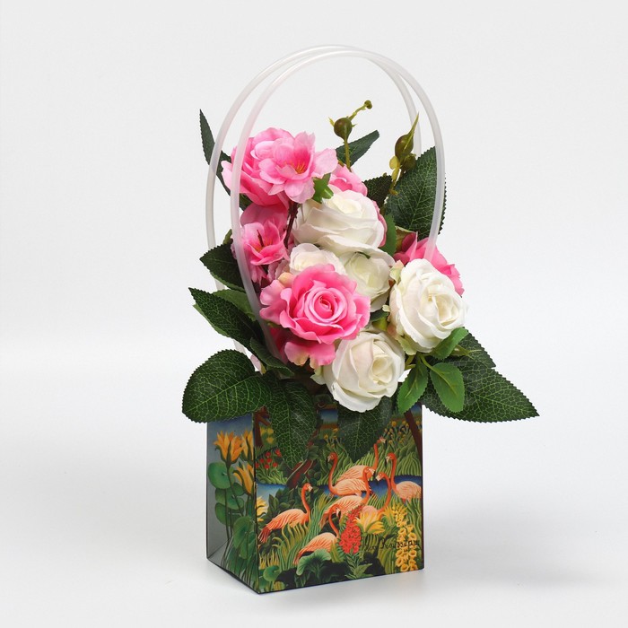 

Пакет для цветов Дарите Счастье Garden 11,5 х 12 х 8 см, Разноцветный