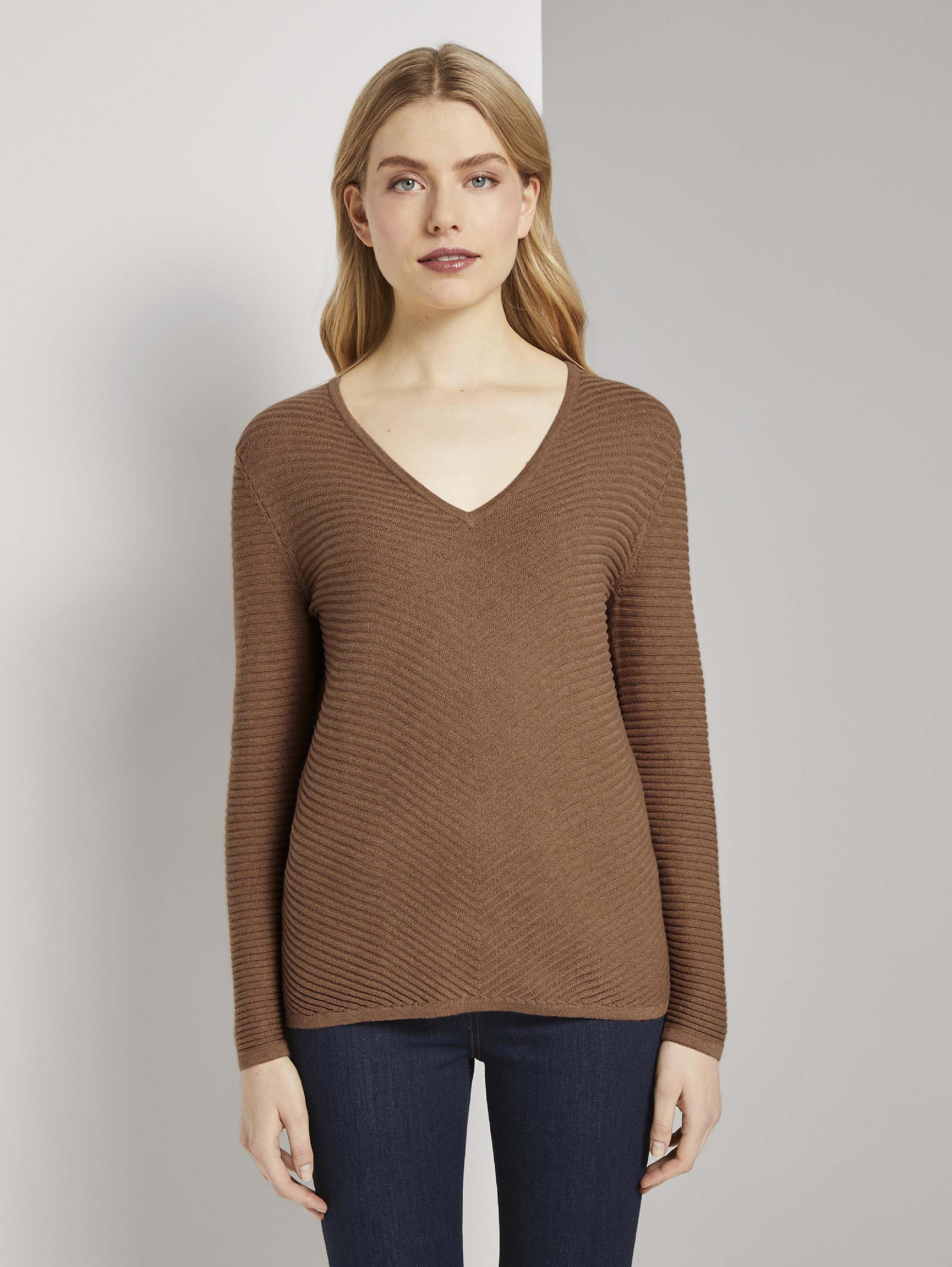 

Пуловер женский TOM TAILOR 1022219 коричневый S, 1022219