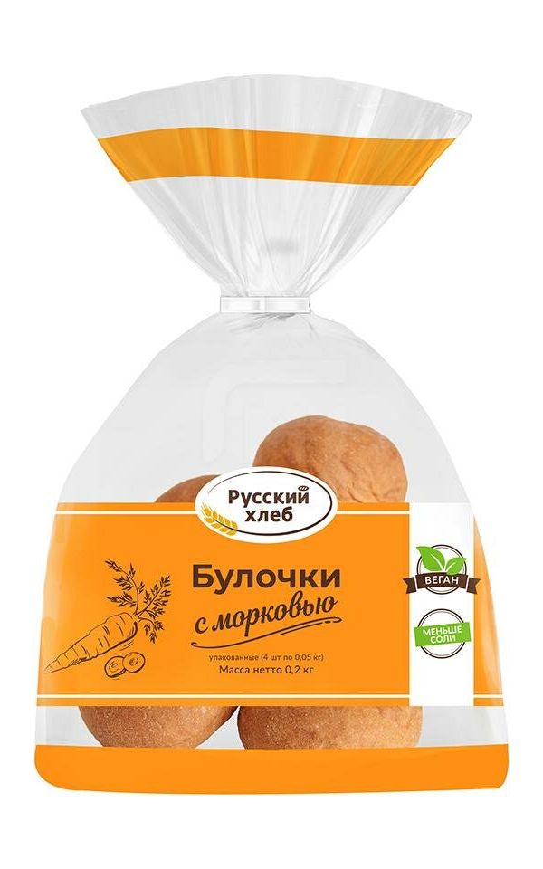 

Булочка Русский Хлеб дрожжевая с морковью 200 г
