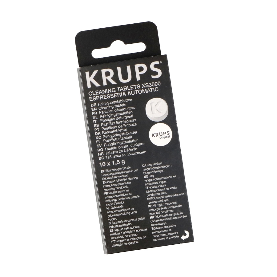 

Чистящие таблетки от кофейных смол Krups XS300010 (10шт), Белый