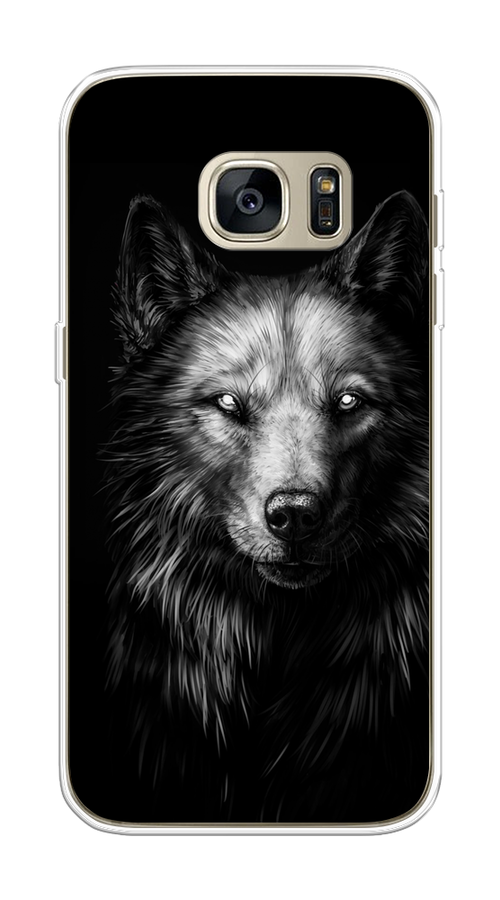 

Чехол Awog на Samsung Galaxy S7 "Волк черно белый", Серый;бежевый;белый, 24550-1