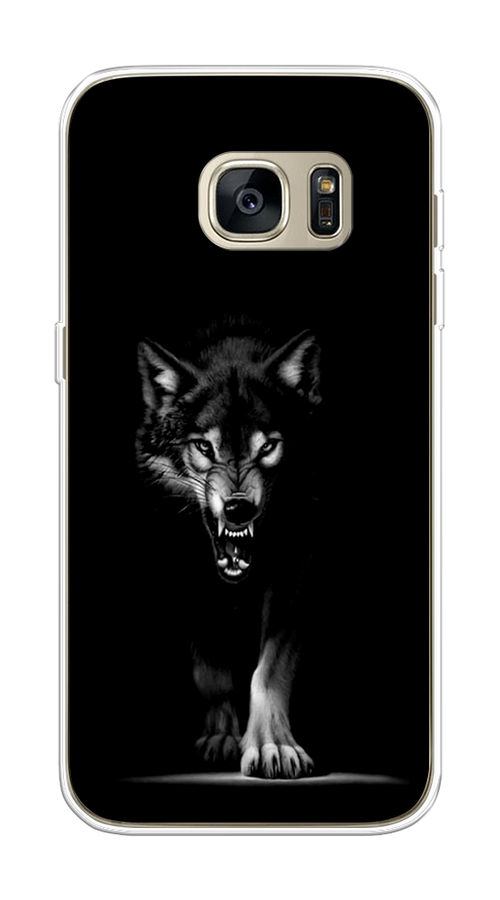 

Чехол Awog на Samsung Galaxy S7 "Волк выходит из ночи", Серый;черный;белый, 24550-1