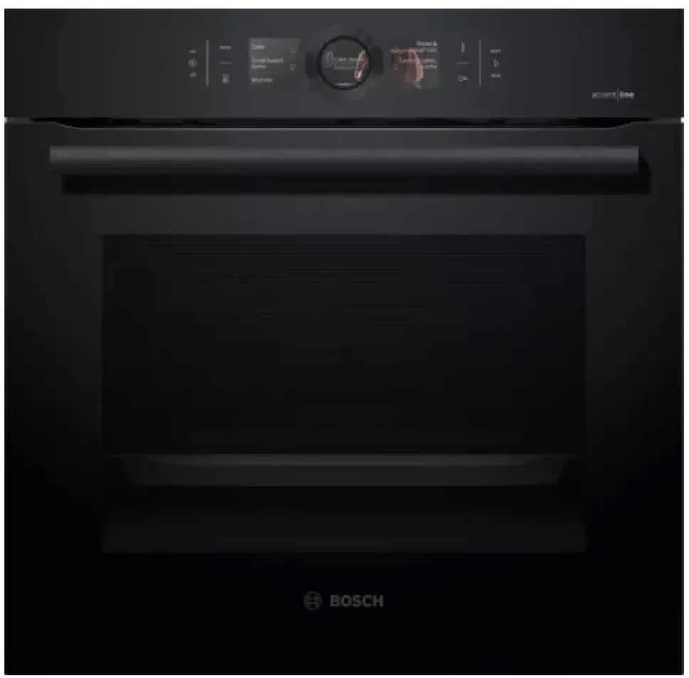 Встраиваемый электрический духовой шкаф Bosch HBG8764C1 черный духовой шкаф beko bie 24301 w электрический 71 л 6 программ гриль белый