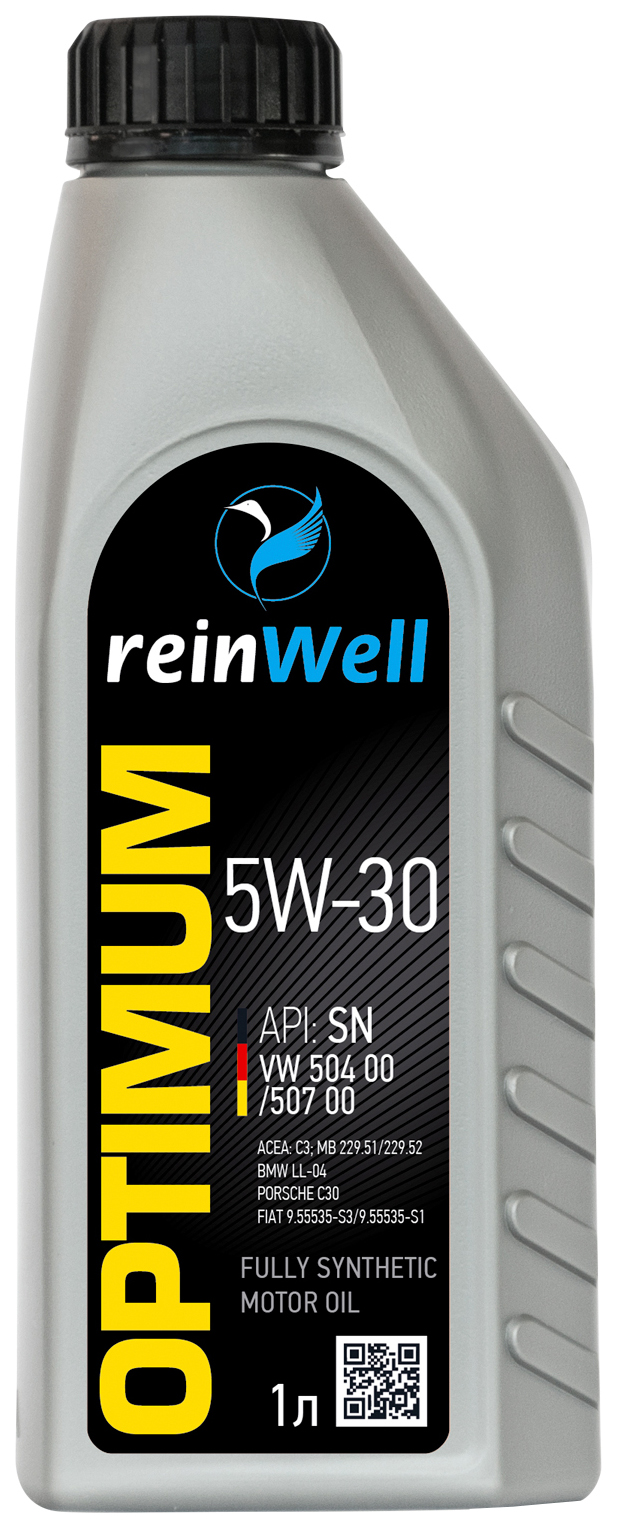 Моторное масло ReinWell 5W30 Api Sn, Vw 504.00/507.00 1л