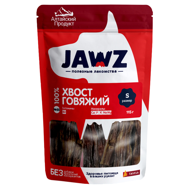 

Лакомство для собак Jawz хвост говяжий, 115г