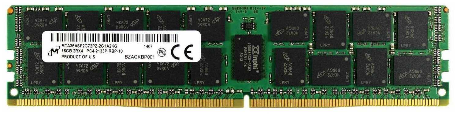 фото Оперативная память micron 64gb 2933mhz ecc mta36asf8g72lz-2g9b1