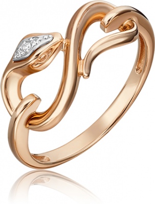 

Кольцо из золота р. 19,5 PLATINA jewelry 01-5497-00-101-1111, бриллиант, 01-5497-00-101-1111