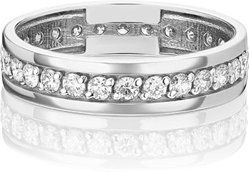 

Кольцо из белого золота с бриллиантом р. 16,5 PLATINA jewelry 01-1065-00-101-1120-30, 01-1065-00-101-1120-30