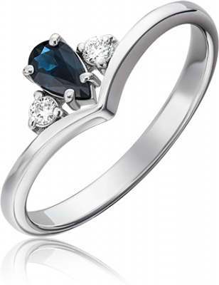 

Кольцо из белого золота с бриллиантом р. 16 PLATINA jewelry 01-0500-00-105-1120-30, 01-0500-00-105-1120-30
