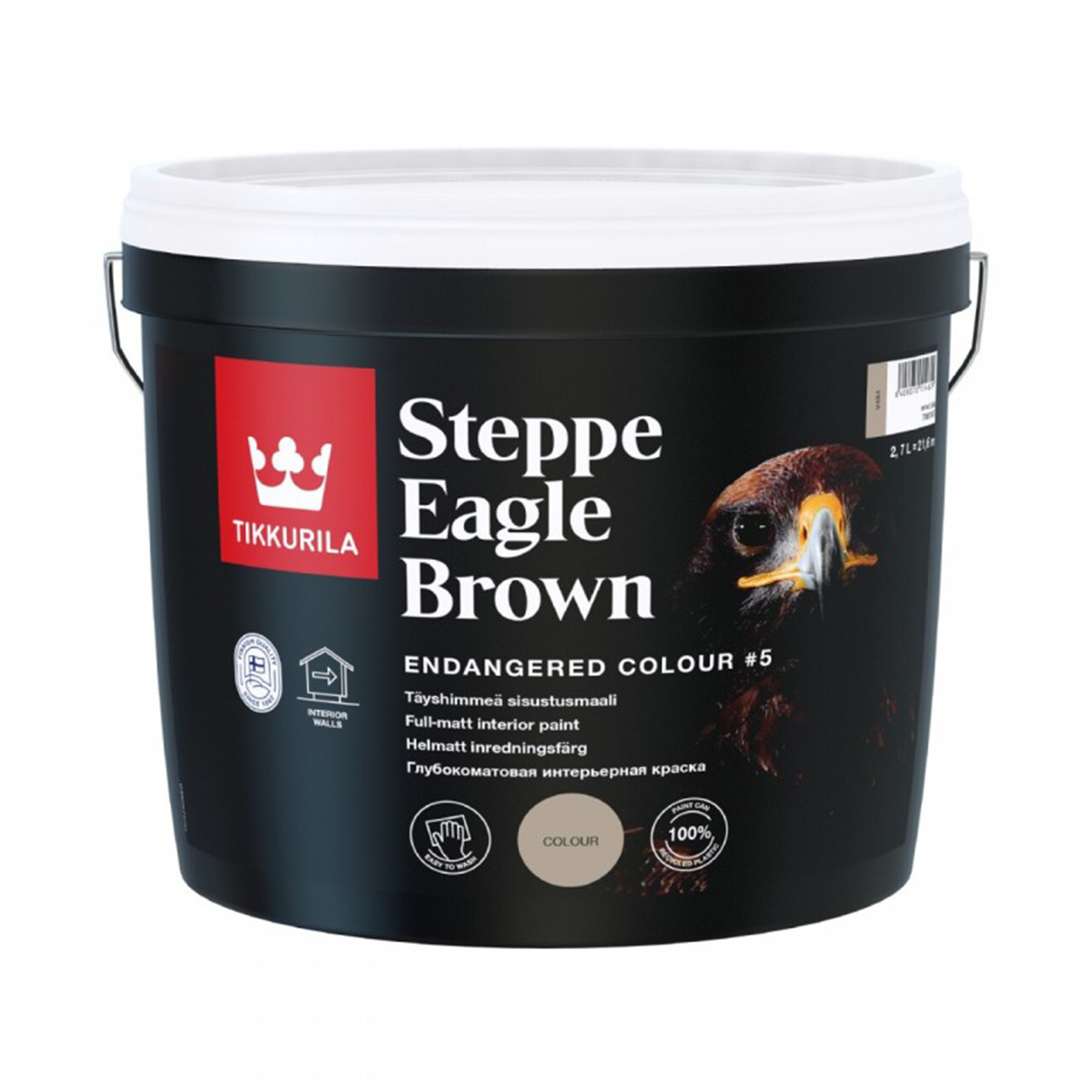 

Краска интерьерная матовая Tikkurila Endangered Colour Steppe Eagle Brown, 2,7 л