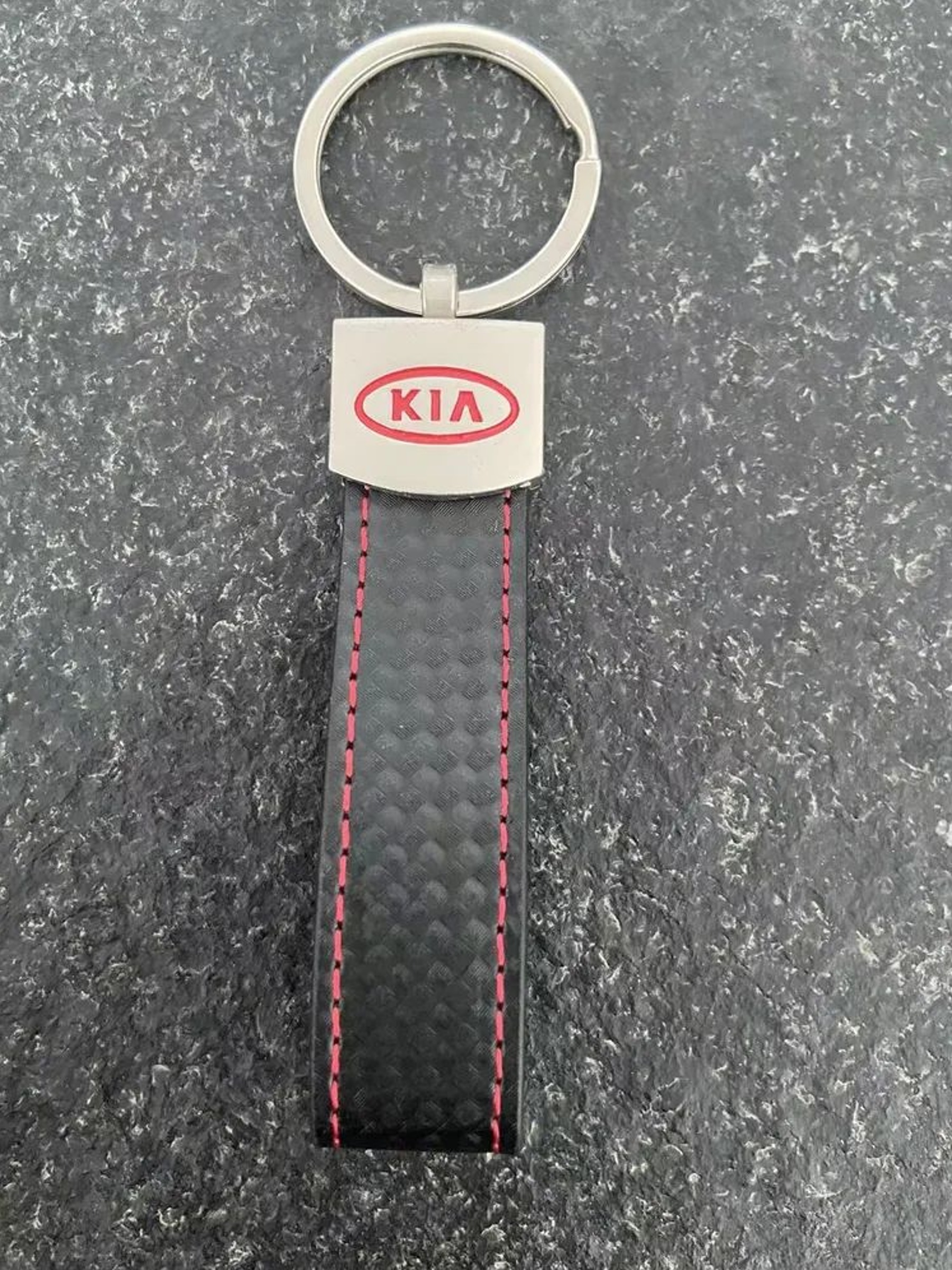 

Брелок ремешок для автомобильных ключей KIA, Черный, брелок для ключей