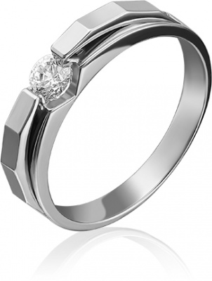 

Кольцо из белого золота с бриллиантом р. 17,5 PLATINA jewelry 01-5121-00-101-1120-30, 01-5121-00-101-1120-30