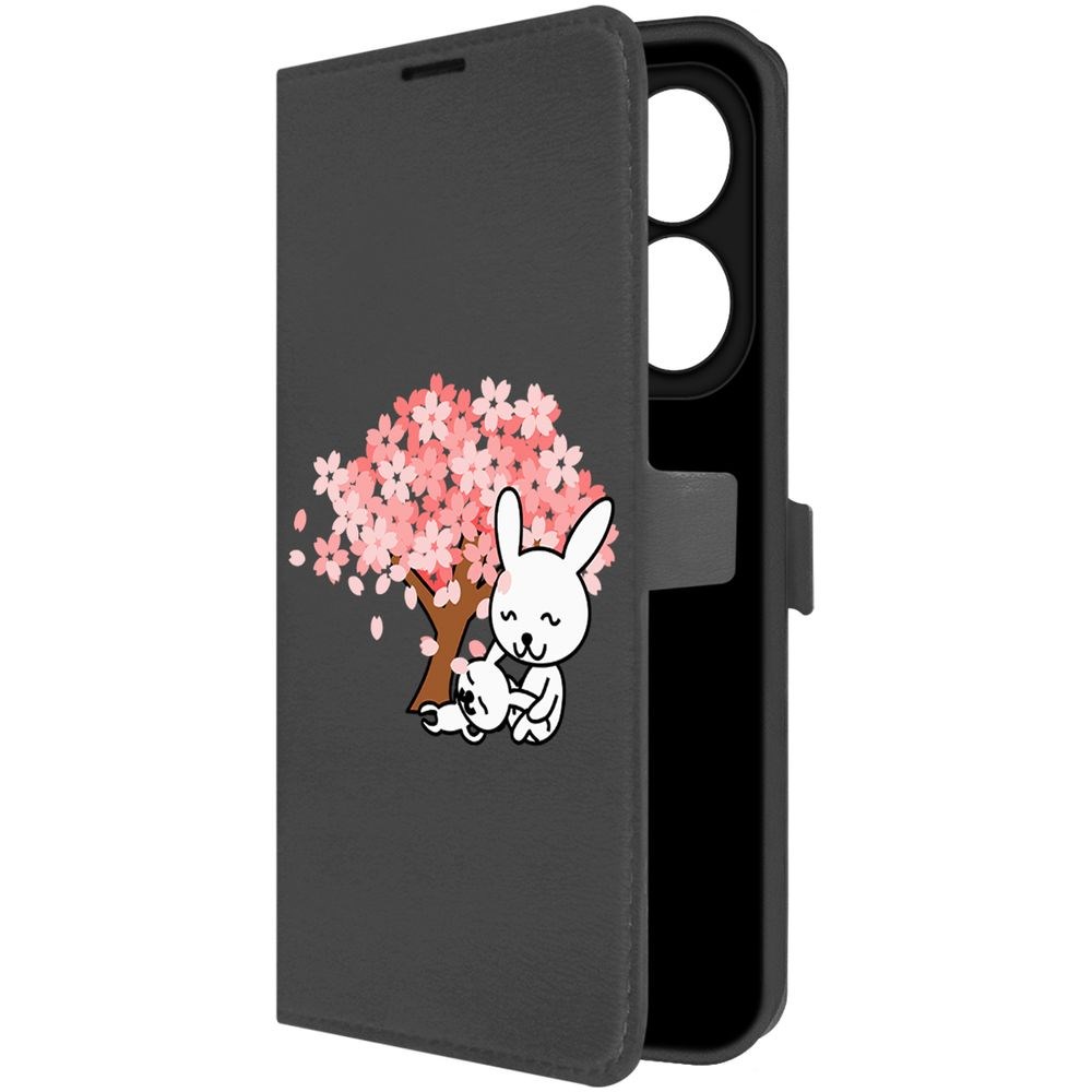 

Чехол-книжка Krutoff Eco Book для INFINIX Smart 8 Кролики (черный)