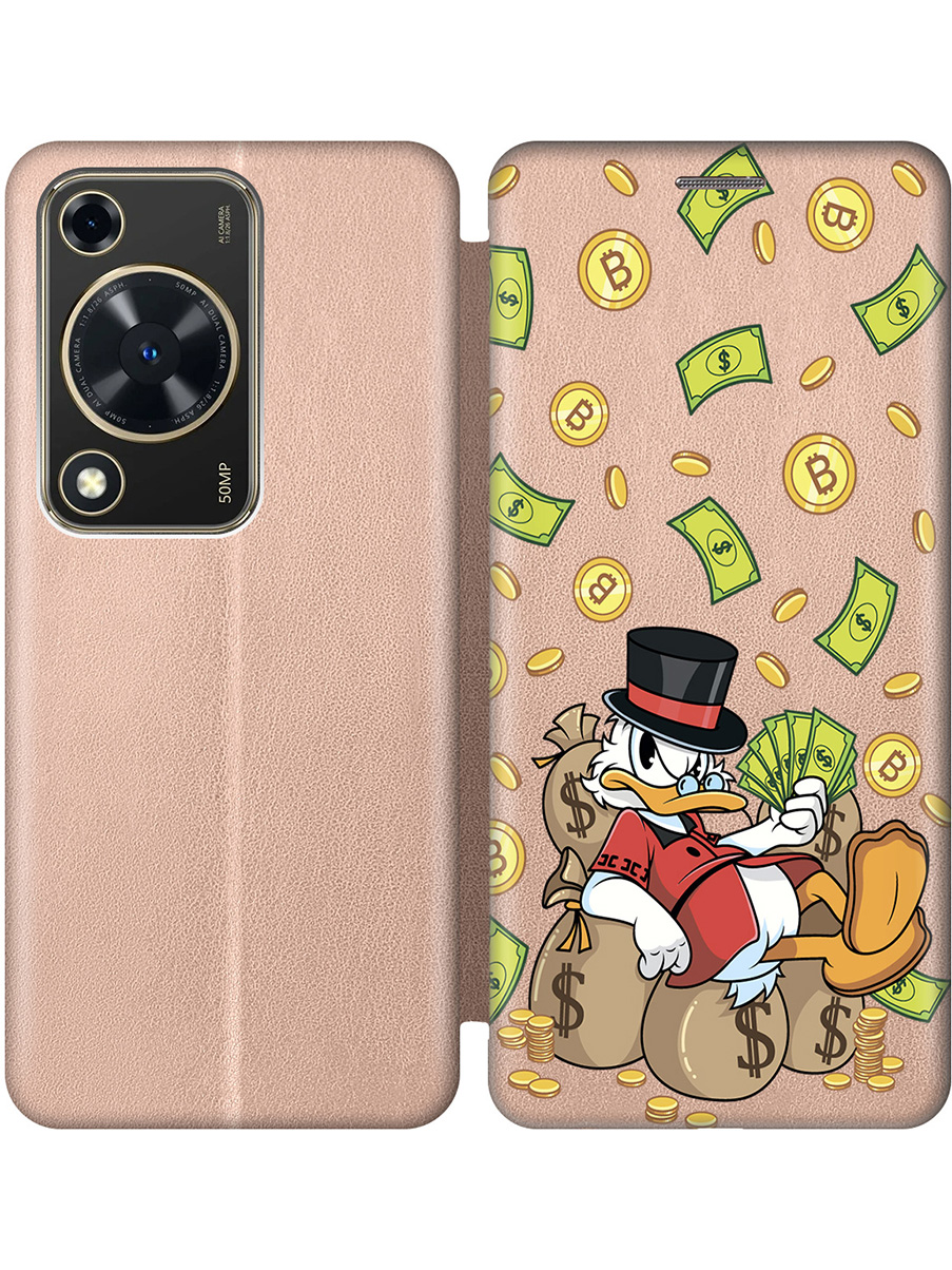 

Чехол-книжка на Huawei nova Y72 с принтом "Богатый Скрудж" золотой, Золотистый;прозрачный;белый;зеленый, 785977871